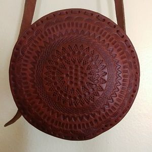 Handmade Guatemalan leather purse brand new